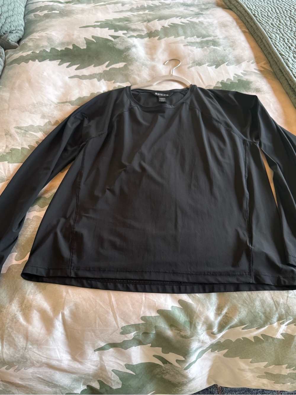Athleta Black Long-Sleeve Active Tee